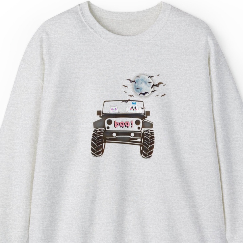 jeep halloween ghost buds crewneck